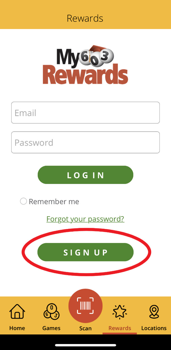 Enter email and password or click Sign Up
